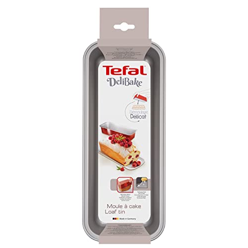 صينية خبز ديلي مع قالب خبز مصنوعين من الستيل الكربوني من تيفال، مقاس 30 سم، لون احمر، J1640114، صلب كربون