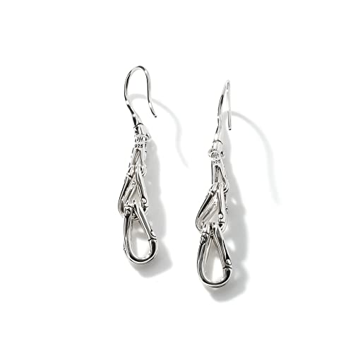 Women's Bamboo Silver Earrings On French Wire #TOP2