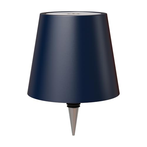 nulmvic Wireless Bottle Lamp, Wine Bottle Lights with 3 Color Temperature, Rechargeable Stepless Dimming LED Bottle Lights for Liquor Bottles, Wireless Lamp for Bedroom Restaurant Bar-Dark Blue