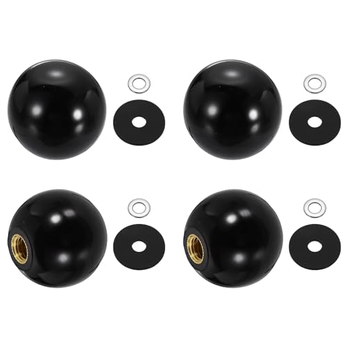 uxcell �˂��t���{�[���m�u 4�AM8 x 30mm �t�F�m�[���v���X�`�b�N�˂��{�[���n���h�� �{�[�� �i�b�g �m�u �L���b�v �i�b�g�{�[�� �l�W�t���C���T�[�g�t�� �}�V�����o�[�n���h�� DIY�v���W�F�N�g�p �u���b�N