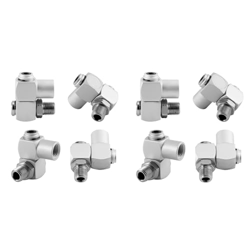 8pcs / Set Air Hose Adapter, 360 Swivel Air Hose Connector Air Compressor Hose Kit