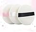 LASSUM 3 Pieces Round Super Soft Velour Powder Puff 2.16 Inch Facial Puff With Ribbon (Color Random)