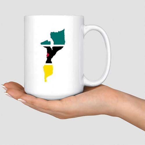 Wodevor Mug Mozambique 425,2 g Drapeau patriotique drôle Accent Mugs Gag Idée cadeau de Noël de fille fils enfants Céramique Blanc