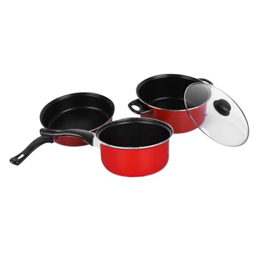 VANZACK 3 piezas Sartenes Antiadherentes con Olla y Cazo Multifuncional para Cocina Diaria Hogar Utensilios Prácticos y Duraderos Diseño Compacto y Fácil Uso