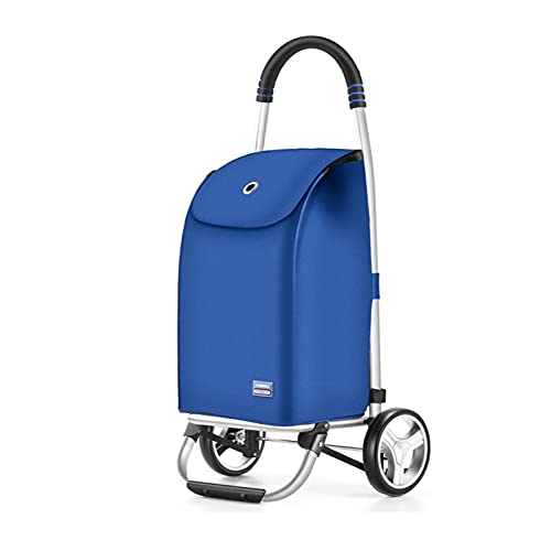 ZLASS Einkaufstrolley Falten Einkaufswagen for Lebensmittel Metall Utility Trolley mit wasserdichter Shop Bag Camping Reise Umzug Einkaufstrolleys (Color : 5) Cover