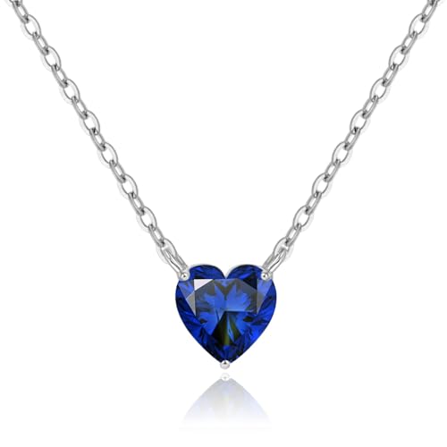Cosie Lily Colar mulher presente, prata de lei 925 coração pendente Necklace joia, aniversário dia dos namorados Natal aniversário dia da mãe, presentes mãe esposas irmãs, amarelo, Prata esterlina