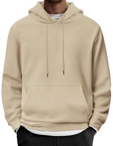 Image of COOFANDY Mens Hoodie Long Sleeve Casual Pullover Hooded Sweatshirt Fashion Drawstring Hoodies with Pocket