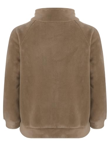 Boys Girls Fleece Warm Jacket Coats Stand Collar Long Sleeve Zipper Outerwear Sweatshirt2