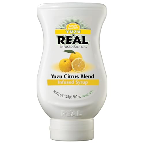 Reàl Syrups | Reàl Yuzu Citrus Blend Infused Fruit Syrup | Real Yuzu juice | Great for Cocktails Cooking Baking and Desserts | 500ml