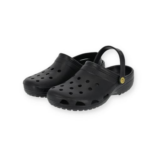 Borussia Dortmund BVB Clogs schwarz, Gartenschuhe Logo Klassisch, 44/45 EU