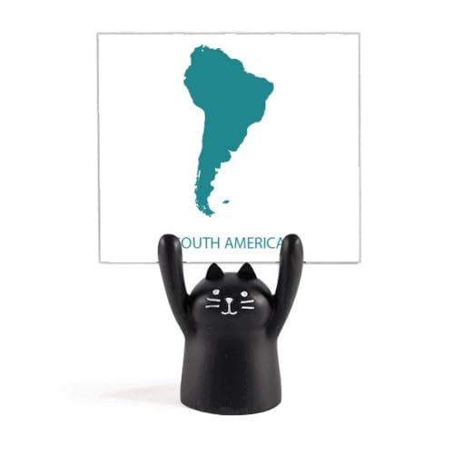 Support pour carte de contour de chat noir pour salon et bureau élégant