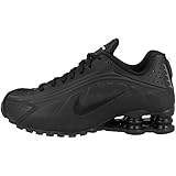 nike shox herren schuhe synthetic leather Nike Shox R4 (gs) Leichtathletikschuhe, Schwarz (Black/Black/Black/White 000), 40 EU
