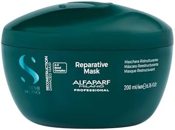 ALFAPARF MILANO Semi di Lino Reconstruction Bond Repair Hair Mask - Reparative Treatment for Colored, Bleached, or Damaged Hair - For Medium to Thick Hair - Strengthens - Color Safe