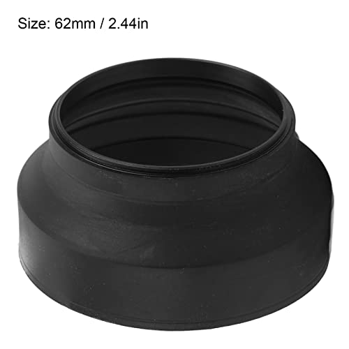 Capuchón para lente, capuchón plegable para lentes de cámara con material de goma, compatible con lentes teleobjetivo, estándar y gran angular de 62 mm miniatura 6
