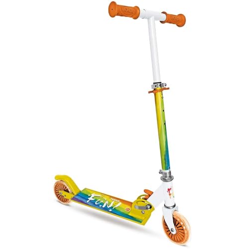 Patinette 2 roues aluminium pliable Rainbow Fun trottinette enfant