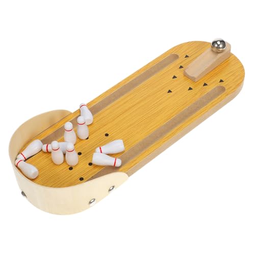 Mini bolos de madera juego interactivo de mesa para niños y adultos