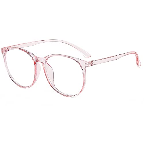 Image of Transparent Computer Glasses Frame Women Men Anti Blue Light Round Glasses Blackout Glasses Optical Glasses Lenses