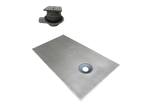 Vente-unique - Receveur prêt à carreler découpable avec siphon - 160 x 90 x 4cm - Polystyrène extrudé - DELOS