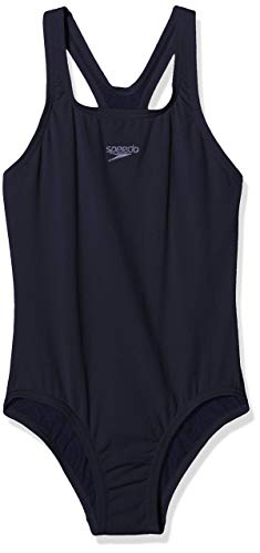 Speedo Essential Endurance Bañador Niña para Natación, Color Azul Marino, Talla 11,12 Años