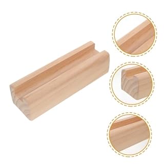 COOLHIYA Solid Wood Floor Mirror Base Stand with Anti-Slip Support for Full Length Mirrors Stable and Stylish Mirror Stand Holder with Height Riser for Home Office Restaurant