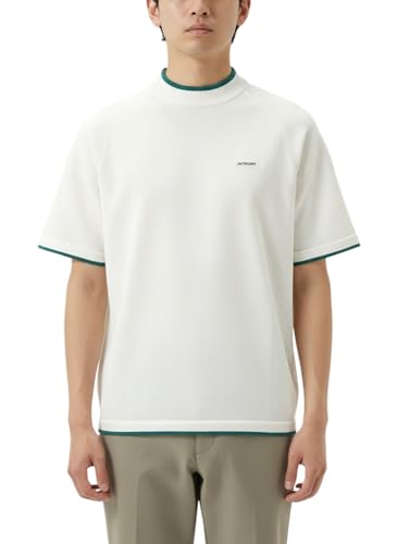 [ジャックバニー] 半袖 モックネックニット (ブランドロゴ) / メンズ / 262-6174365 030_ホワイト 4 [M]