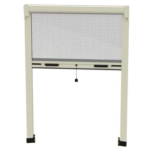 Zanzariera a Molla con Spazzolino antivento | Su misura | Scorrimento Verticale | Cassonetto 42 mm | Telaio in Alluminio Verniciato | Rete in Fibra di Vetro | Made in Italy