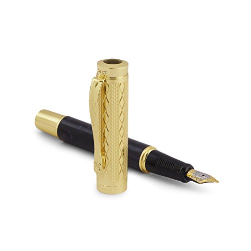 Image of HAYMAN 24 CT Gold Plated Fountain Pen With Box (P-60)