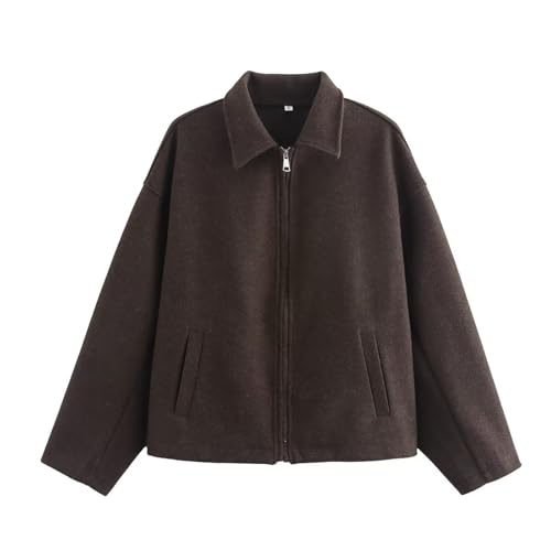 Amazon.com: Womens Cropped Wool Jacket, Warm Winter Fleece Zip Up