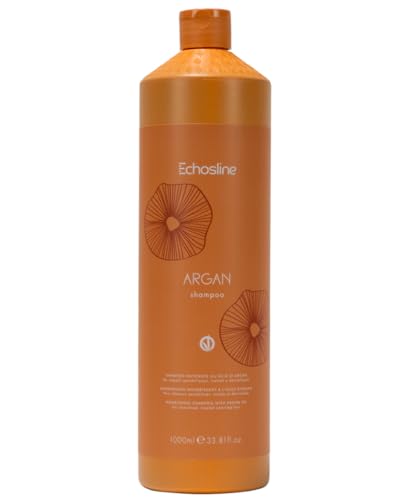 Echos Line - Champú nutritivo con aceite de argán para cabello sensible, tratado y desvitalizado, 1000 ml