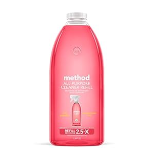 Method All-Purpose Cleaner Refill, Pink Grapefruit, Plant-Based and Biodegradable Formula Perfect for Most Counters, Tiles, Stone, and More, 68 Fl Oz bottles, (Pack of 1)