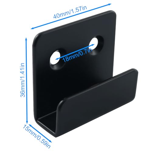 Image of XGNG 10PCS Black Stainless Steel Heavy Duty Tile Hanger Wall Mount Brackets Hook Tile Display Wall Hanger for Mirrors, Picture Frame Ceramic Wall Display