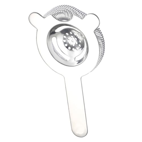 LEDMOMO ステンレス製 フィルター 滑らか表面で清掃簡単 大型氷や果実のろ過に便利 バーや家用に適した頑丈なプロ仕様ドリンクストレーナ