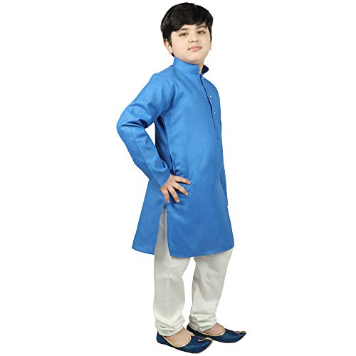 Image of SG YUVRAJ Raw Silk Kurta Set for Boys
