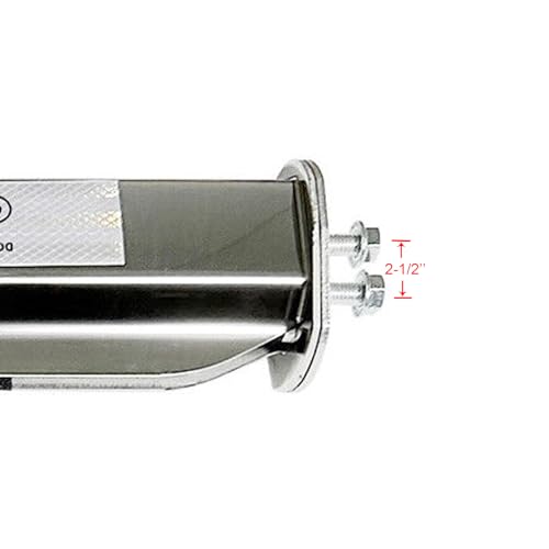 Image of Pair 30.25'' Heavy Duty Stainless Steel 2.5 inch Bolt Spring Loaded Mud Flap Hanger Angled RH & LH for Semi Truck