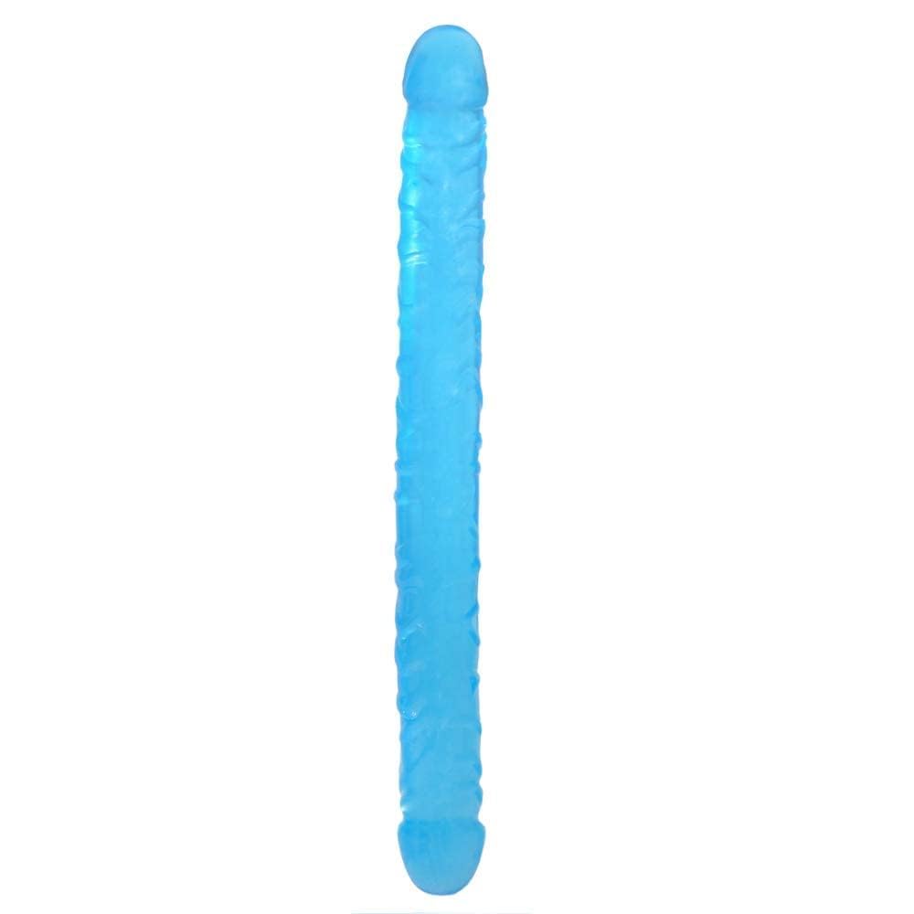 Doppio Dildo Pene Reale Dong Realistico per Gioco Anale Masturbazione Giocattolo per donne(Blu)