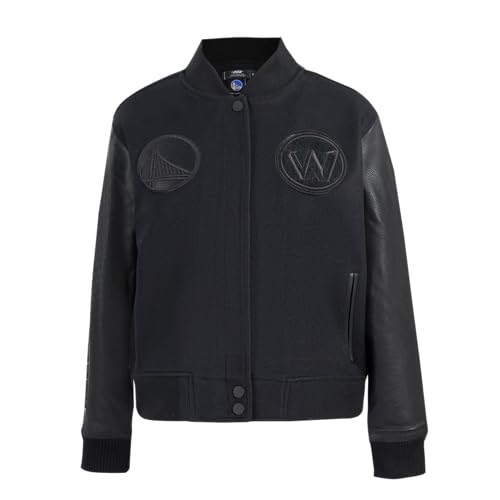 Womens NBA Classic Triple Black Varsity Jacket