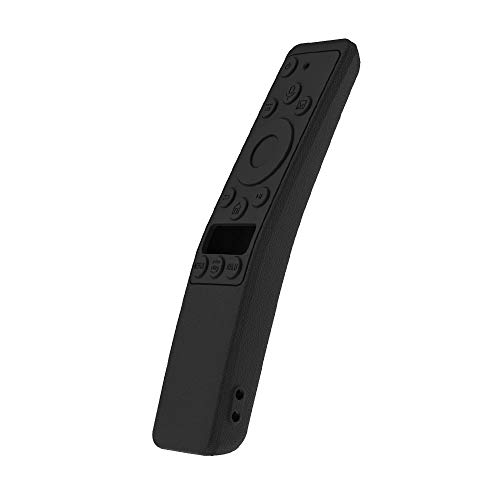 Image of Oboe Sikai Silicone Case Compatible with Samsung BN59-01312A QLED 8K 4K Smart TV Remote Shockproof Full Wrap Protective Remote Cover Skin-Friendly Anti-Slip Anti-Lost with Remote Loop (Black-Black)