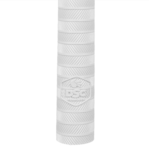 Image of DSC Band Matrix Cricket Bat Grip | Color: White | Pack of 1 | Material: Rubber | Better Shock Absorption | Enhanced Control | Simple Installation | Usage for All Players | Comfortable Fit