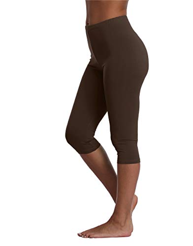Image of Kotii Women's Lightweight Soft Capri Leggings Crop Leggings 3 /4 Stretch Yoga Pants