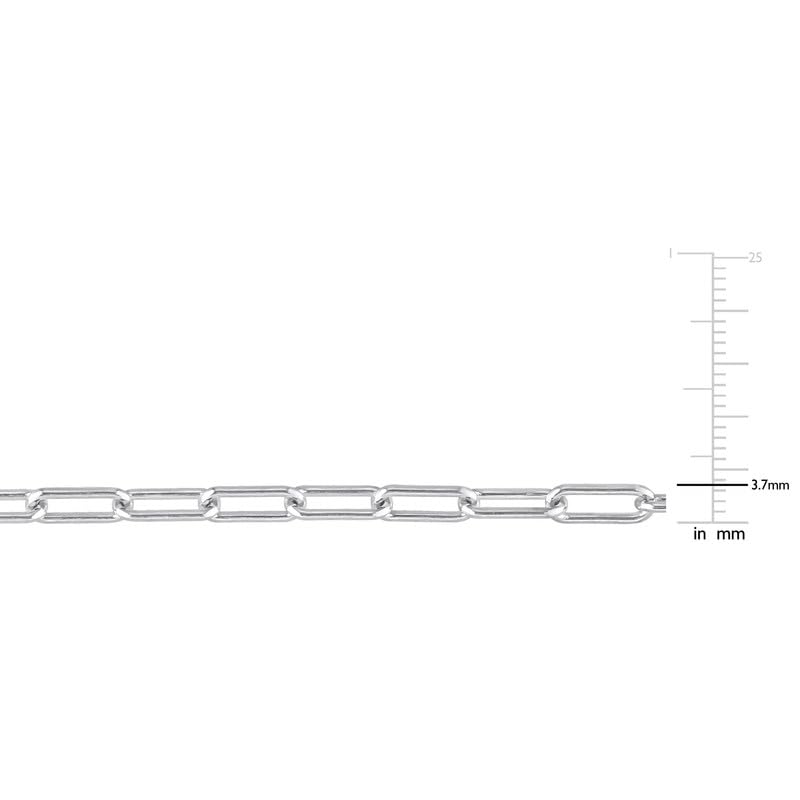 Italian 925 Sterling Silver Paperclip Chain Necklace - for Men & Women - Available in Silver, Yellow or Rose Plated Sterling Silver - in 3.5mm or 5mm Widths - Versatile Lengths: 16in, 18in, 20in, 24in, 32in4