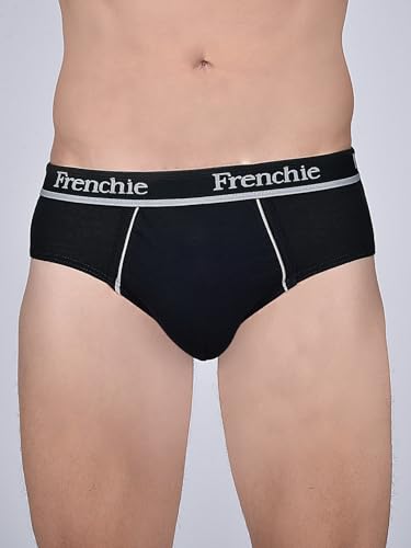 Image of Frenchie VIP Pro Mens 100% Cotton Brief with Outer Elastic Ultrasoft Waistband Briefs Combo for Mens, Assorted