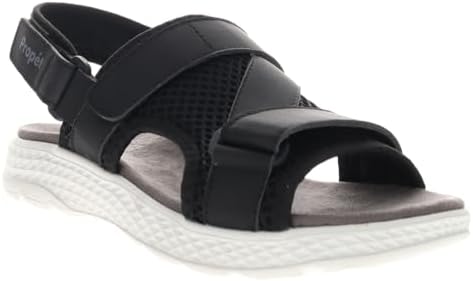 Propét mens Travelactiv Sport Sandal, Black, 9 US | Image 1