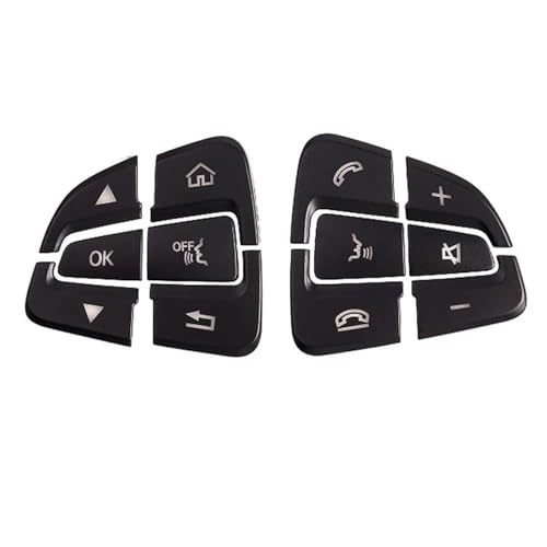 Garniture boutons de volant Mercedes W205 en finition effet chrome haut de gamme