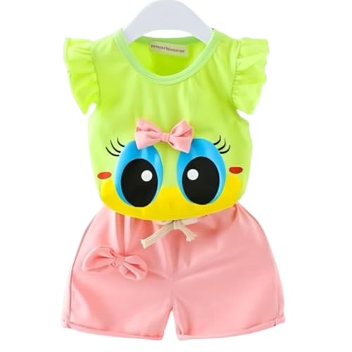 Image of 4YOU DRESSES Beautiful Cotton Blend Fabric Top and Shorts For Girls(Pack Of 2)