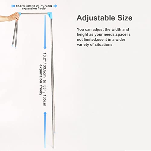 Anlebuy Portable Travel Garment Rack, Foldable Collapsible Clothing Rack, Folding Portable Clothes Rack For Dance, Painting, Travel, Camping, Pool, Compact Mini Hanging Coat Drying Rack, Blue Regular #TOP4