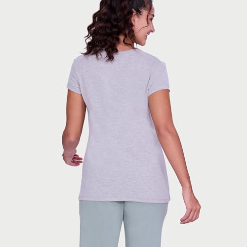 Image of Enamor Short Sleeve Crew Neck Regular Length Basic Crew T-Shirt - Slim Fit, Soft and Breathable Stretch Cotton - E147