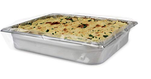PanSaver 42637 Oven-Safe Clear Disposable Bags, Half-Pan 2.5 Inches Deep (100 Liners), 2.5