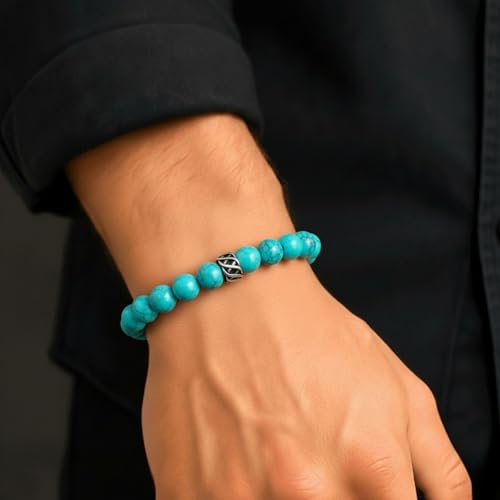 Image of THE MEN THING Natural Stone Bracelets - Adjustable Beaded Wristwear for Men & Boys (Multi-Design Collection)