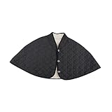 APLVFFZH Warm Shoulder Shawl Cape Keep Warm Thermal Quilted Autumn Winter Shoulder Cover, Dark Gray