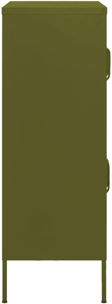 Metal Lockers, Storage Boxes, Storage Cabinet, Composite Steel Lockers with Card Slots Olive Green 31.5"x13.8"x40" Steel